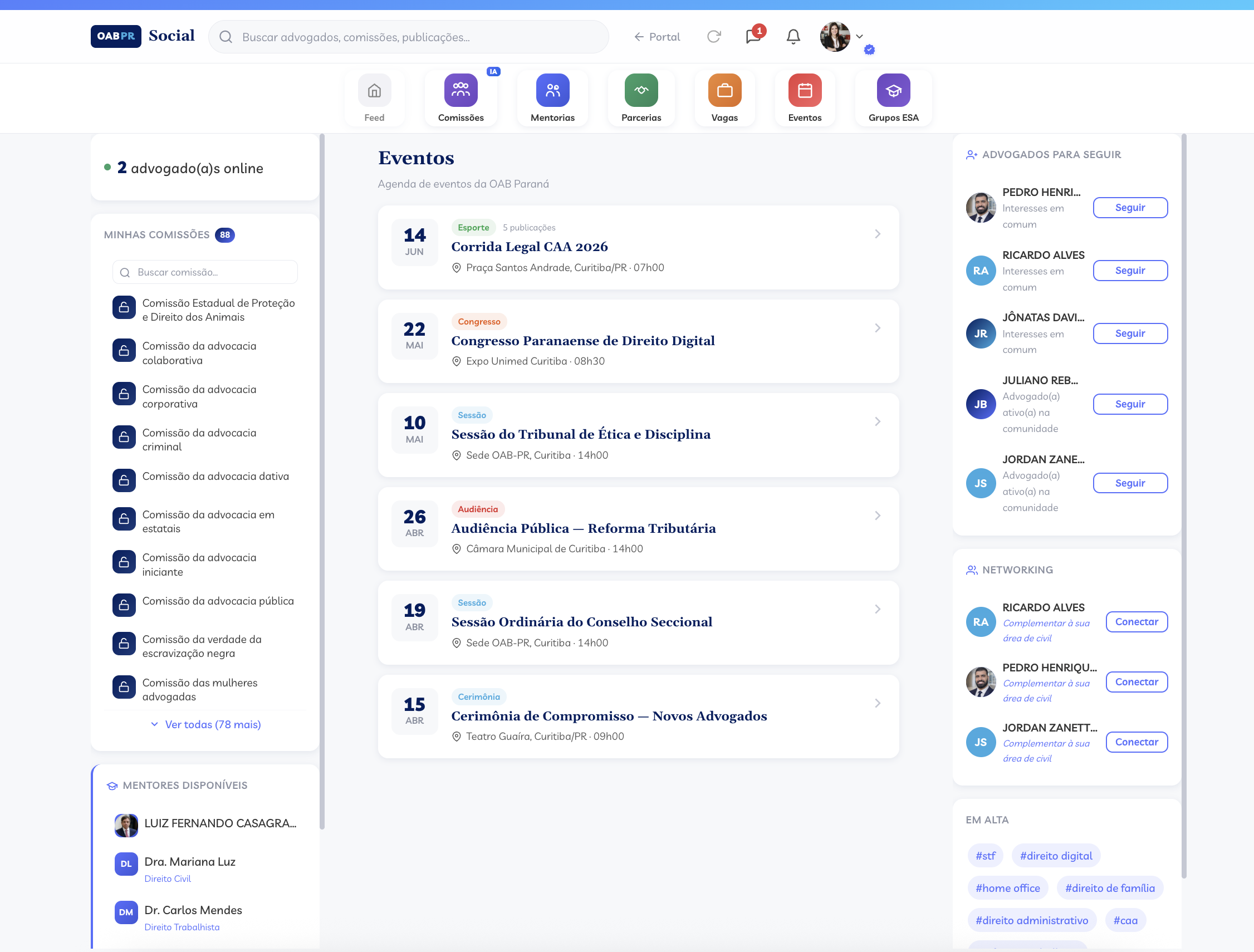 Eventos da OAB-PR