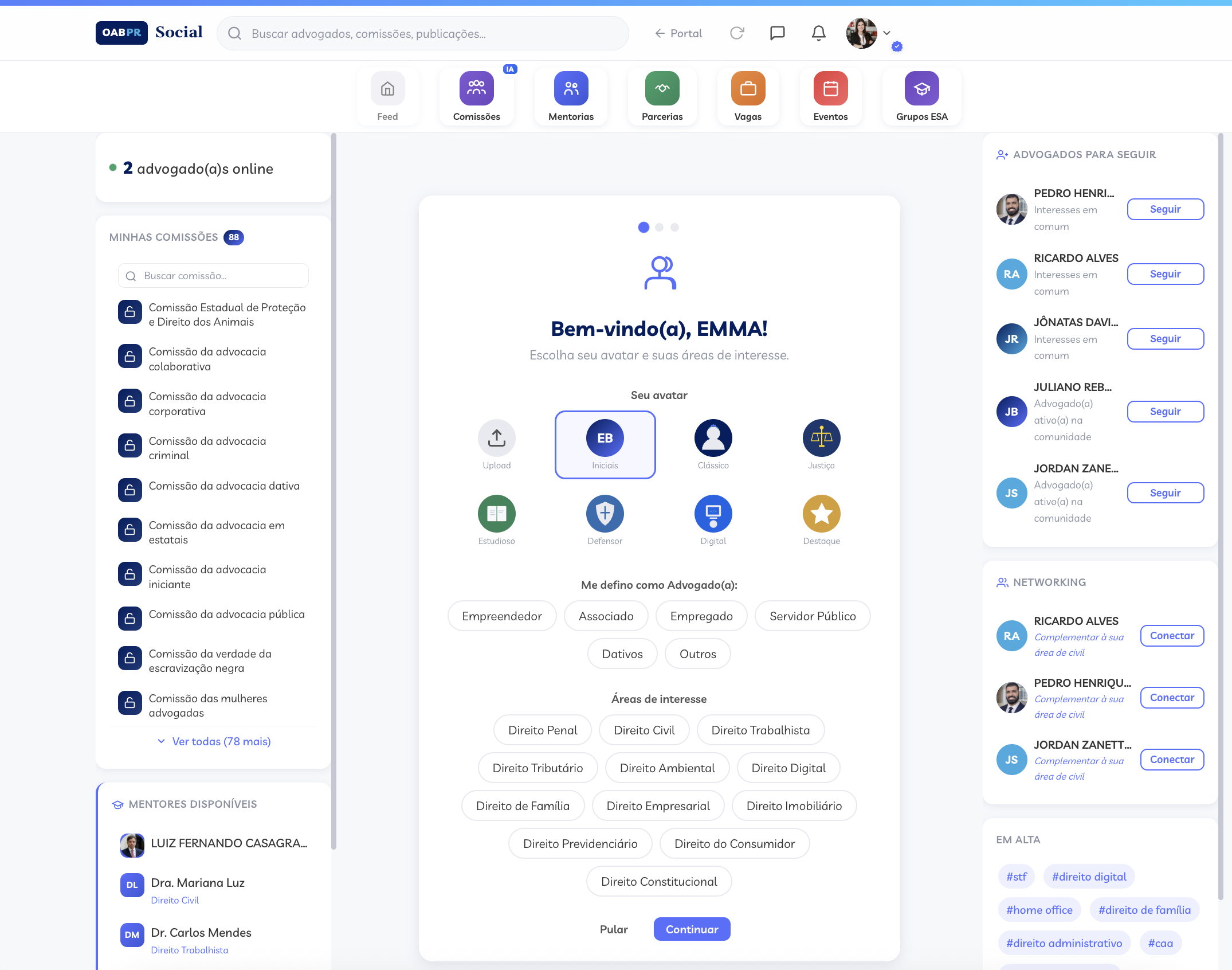 Onboarding personalizado